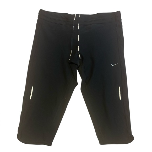 NIKE Dri-Fit Tech Capris Running Legging Pants Black Size XL - Picture 2 of 5